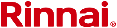 Rinnai logo, tankless water heaters we install and service